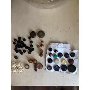 Vintage Assorted Button Lot Mixed Sizes Colors Styles Sewing Crafting Notions